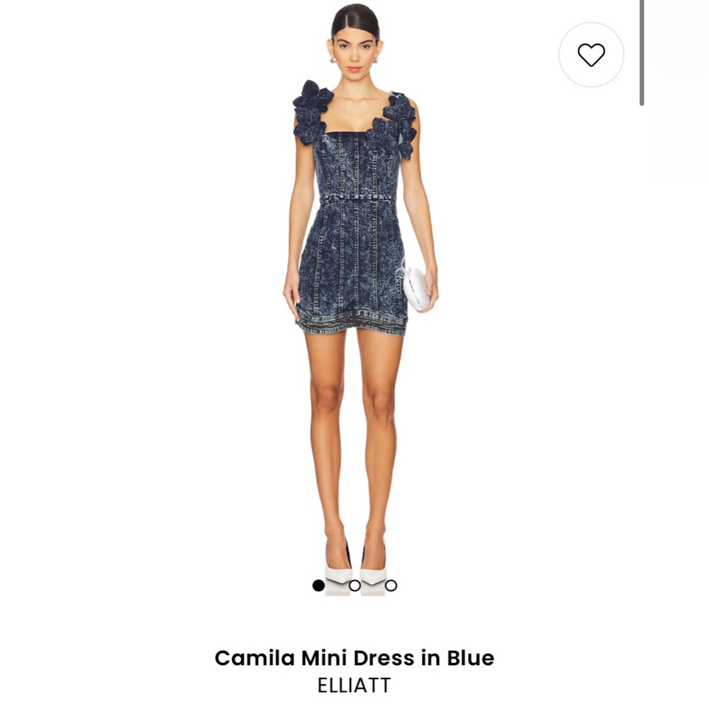 Revolve Elliatt Blue Mini Sundress with Flutter Cap Sleeves